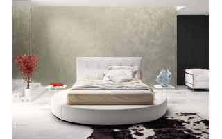 Special modern olasz kárpitos, kör alakú ágy több színben, több kárpitkategóriában rendelhető bútoráruházunkban.